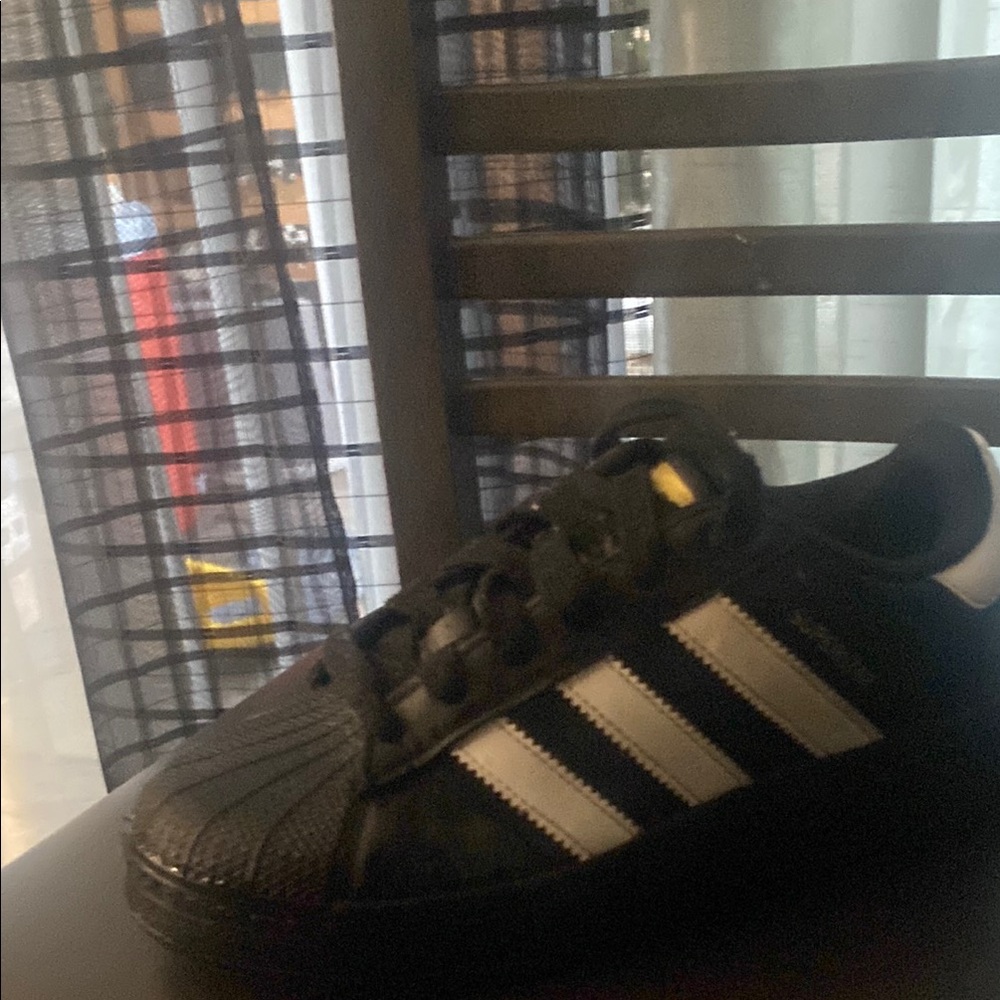 Adidas Classic Black and White Striped Sneakers